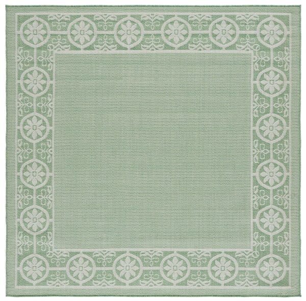 Safavieh Bermuda 838 Power Loomed Indoor / Outdoor Rug Green / Ivory 8' x 10'
