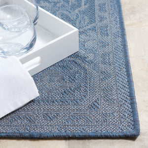 Safavieh Bermuda 841 Power Loomed Indoor / Outdoor Rug Navy 6'-7" x 6'-7" Round