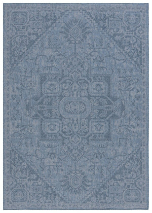 Safavieh Bermuda 841 Power Loomed Indoor / Outdoor Rug Navy 6'-7" x 6'-7" Round
