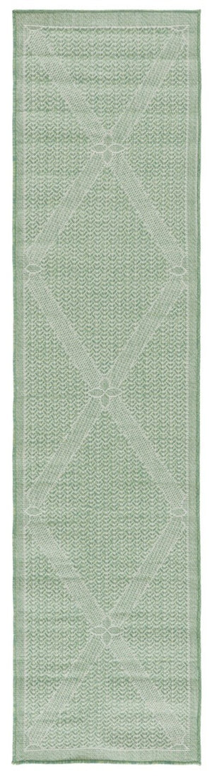 Safavieh Bermuda 851 Power Loomed Indoor / Outdoor Rug Green / Ivory 8' x 10'
