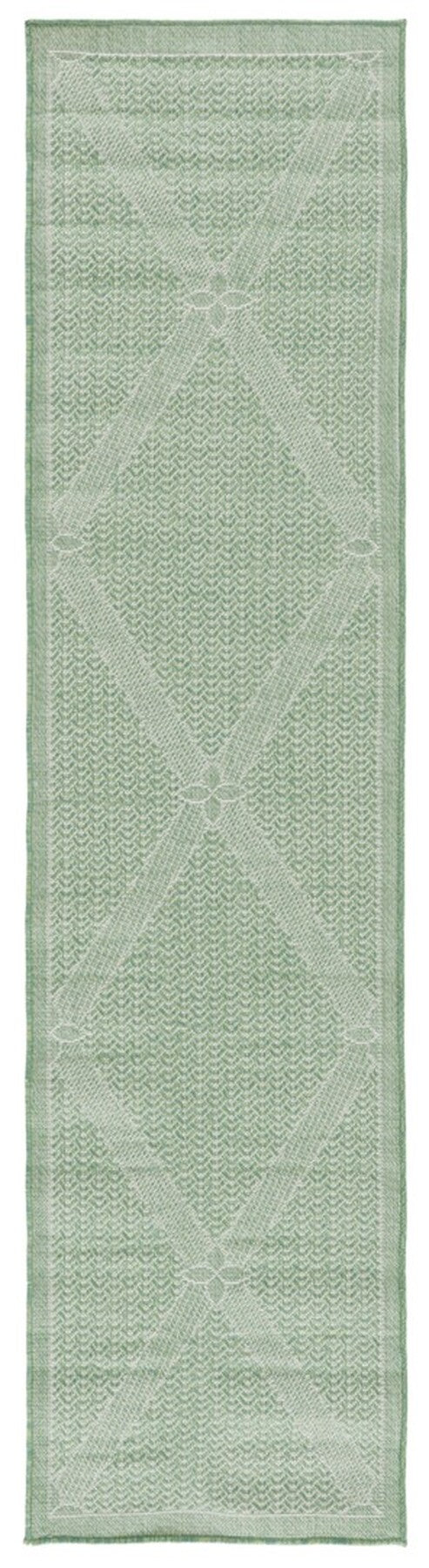Safavieh Bermuda 851 Power Loomed Indoor / Outdoor Rug Green / Ivory 8' x 10'