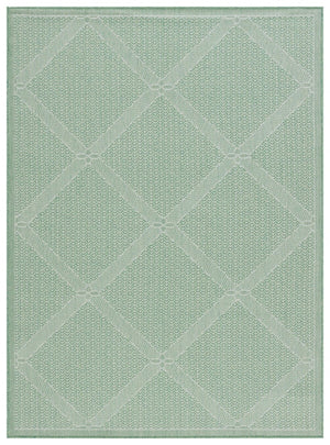 Safavieh Bermuda 851 Power Loomed Indoor / Outdoor Rug Green / Ivory 8' x 10'