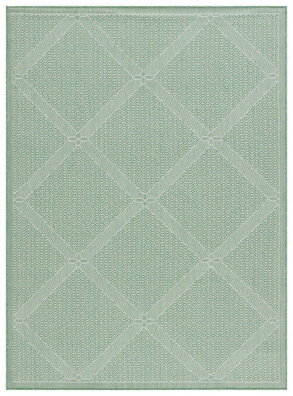 Safavieh Bermuda 851 Power Loomed Indoor / Outdoor Rug Green / Ivory 8' x 10'