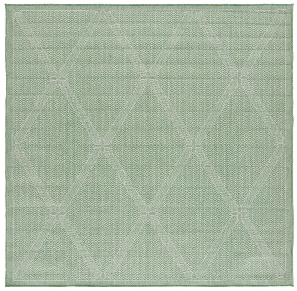 Safavieh Bermuda 851 Power Loomed Indoor / Outdoor Rug Green / Ivory 8' x 10'
