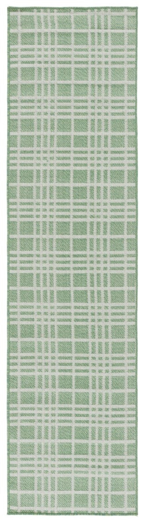 Safavieh Bermuda 860 Power Loomed Indoor / Outdoor Rug Green / Ivory 8' x 10'