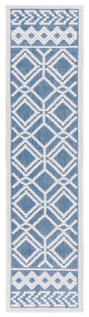 Safavieh Bermuda 874 Power Loomed Indoor / Outdoor Rug Navy / Ivory 8' x 10'