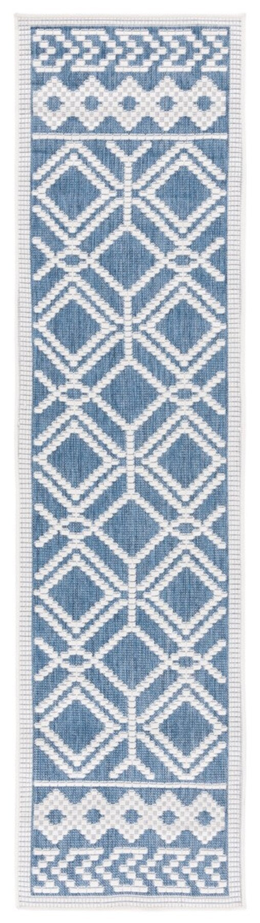 Safavieh Bermuda 874 Power Loomed Indoor / Outdoor Rug Navy / Ivory 8' x 10'