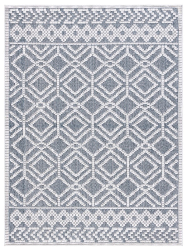 Safavieh Bermuda 874 Power Loomed Indoor / Outdoor Rug Navy / Ivory 8' x 10'