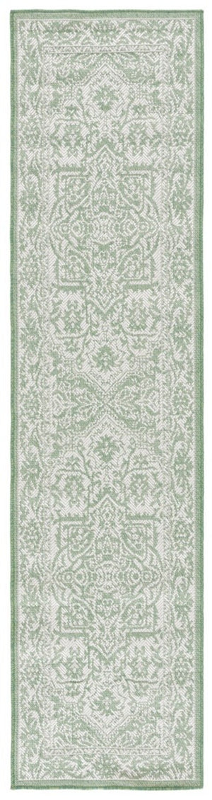 Safavieh Bermuda 885 Power Loomed Indoor / Outdoor Rug Green / Ivory 8' x 10'