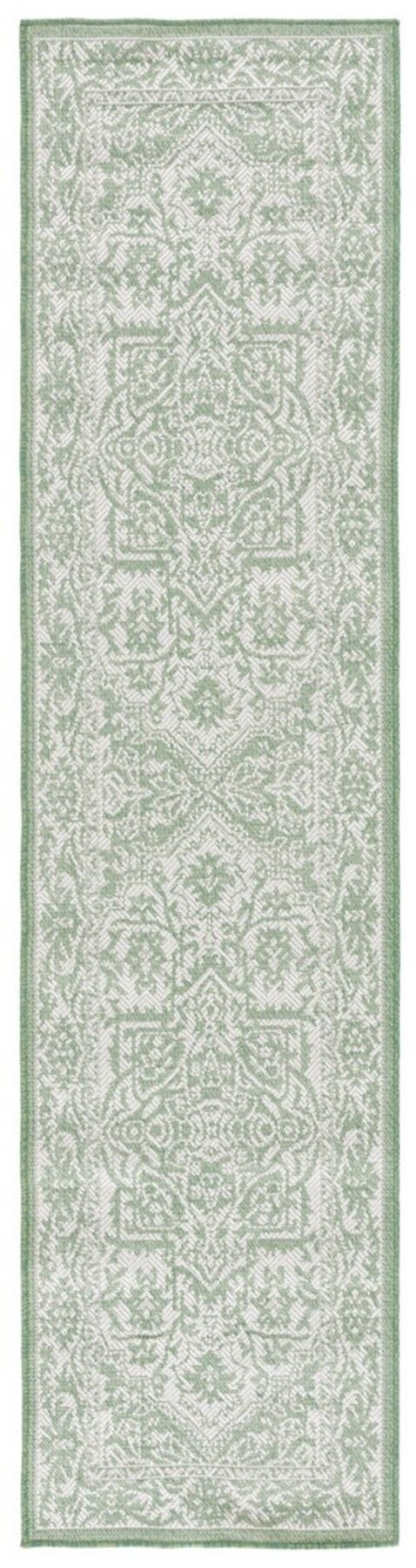 Safavieh Bermuda 885 Power Loomed Indoor / Outdoor Rug Green / Ivory 8' x 10'