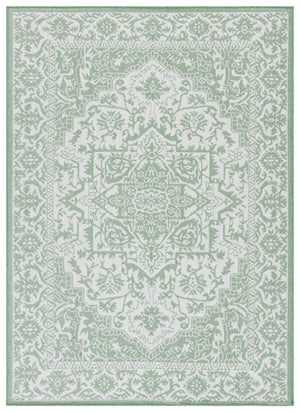 Safavieh Bermuda 885 Power Loomed Indoor / Outdoor Rug Green / Ivory 8' x 10'