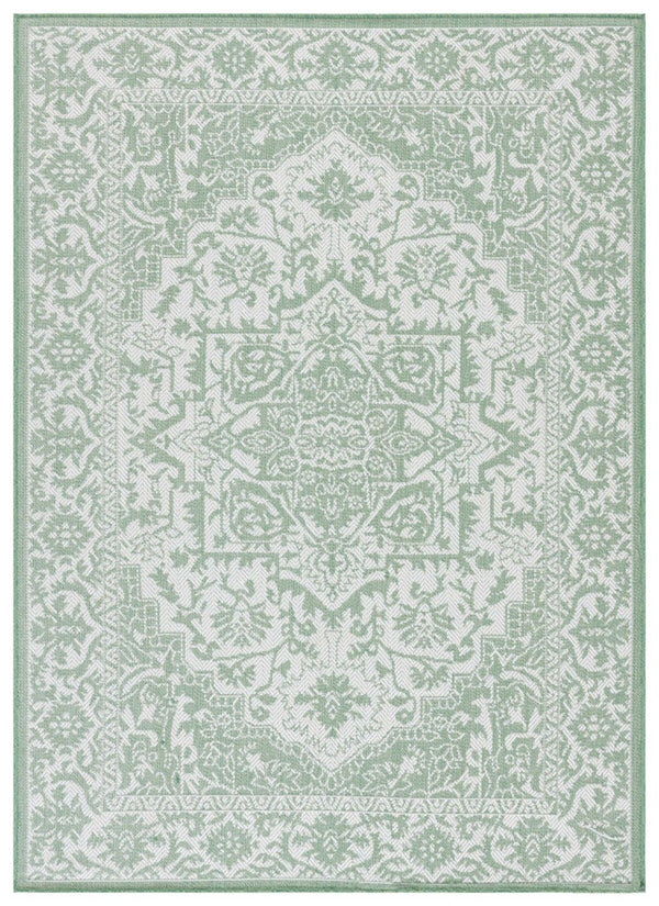 Safavieh Bermuda 885 Power Loomed Indoor / Outdoor Rug Green / Ivory 8' x 10'