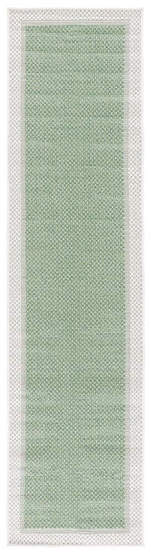 Safavieh Bermuda 886 Power Loomed Indoor / Outdoor Rug Green / Ivory 8' x 10'