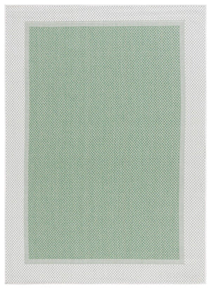 Safavieh Bermuda 886 Power Loomed Indoor / Outdoor Rug Green / Ivory 8' x 10'