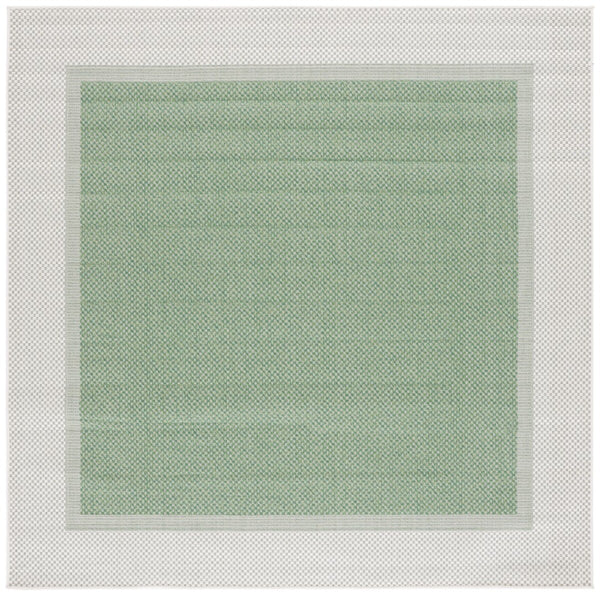 Safavieh Bermuda 886 Power Loomed Indoor / Outdoor Rug Green / Ivory 8' x 10'