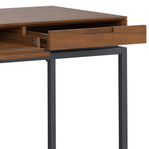 English Elm Banting - Stylish Mid Century Wide Desk In Walnut Veneer With Ample Storage & Modern Design Elements B136P158463
