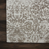 Nourison Damask DAS06 Machine Made Power-loomed Borderless Design Indoor Only Farmhouse Vintage Rug Ivory, White 100% Polyester 99446166753