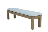 Coastal Teak Dining Bench in Canvas Skyline, No Welt SW5501-BNCH-14091 Sunset West