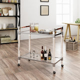 Christopher Knight Home® - Noble House - Mirren Modern Glass Bar Trolley