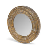 Park Hill Round Wooden Frame Mirror EWI95624