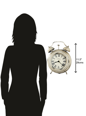 Hekman Furniture 635207 Harriet Mantel Clock - Antique White Metal Timepiece With Elegant Design For Home Decor  Harriet Mantel Clock 635207