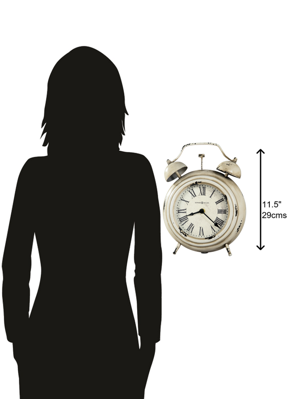 Hekman Furniture 635207 Harriet Mantel Clock - Antique White Metal Timepiece With Elegant Design For Home Decor  Harriet Mantel Clock 635207