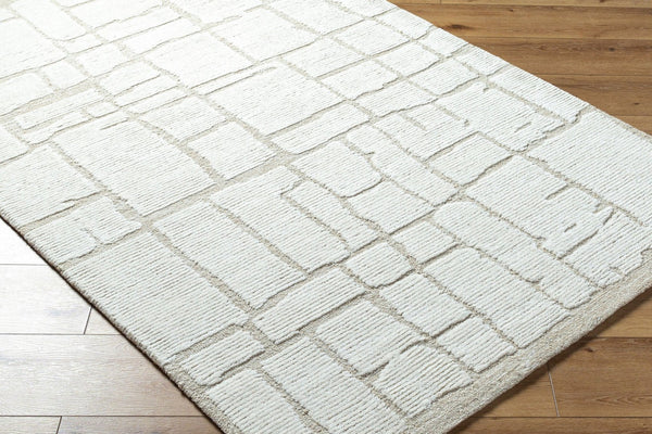 Livabliss Bianca Hand Tufted Wool Area Rug Artisan Crafted for Entryways and Bedside Accent Spots Ivory, Sandston 2' x 3' BNC2300-23
