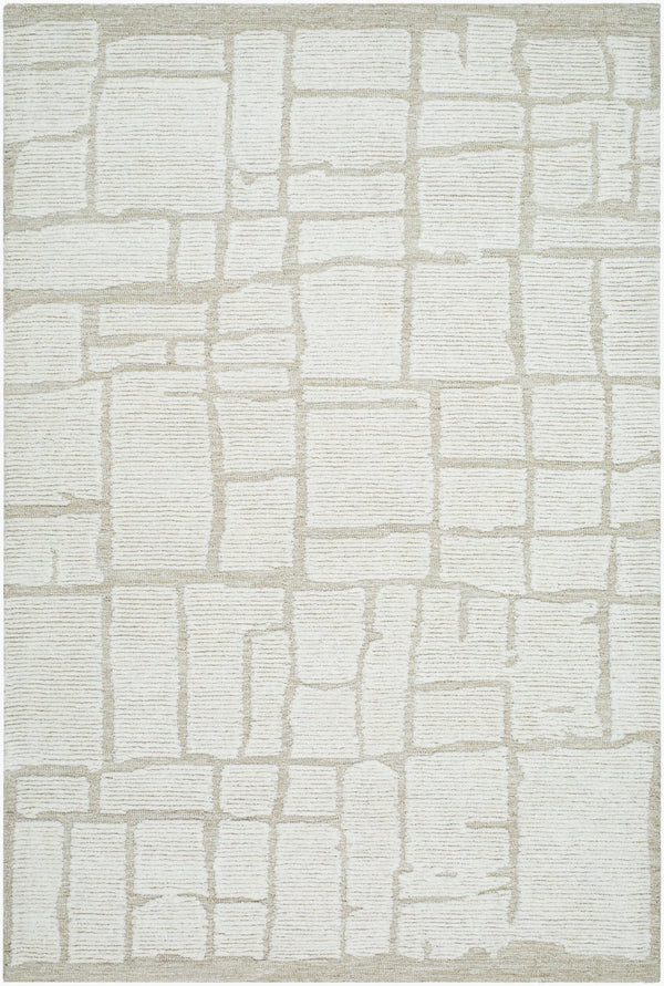 Livabliss Bianca Hand Tufted Wool Area Rug Artisan Crafted for Entryways and Bedside Accent Spots Ivory, Sandston 2' x 3' BNC2300-23