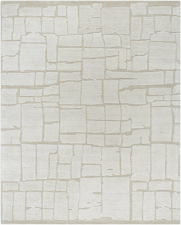Livabliss Bianca Hand Tufted Wool Area Rug Artisan Crafted for Entryways and Bedside Accent Spots Ivory, Sandston 8' x 10' BNC2300-810