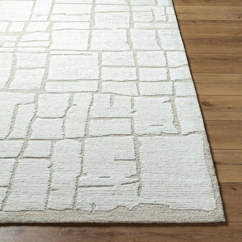Livabliss Bianca Hand Tufted Wool Area Rug Artisan Crafted for Entryways and Bedside Accent Spots Ivory, Sandston 2' x 3' BNC2300-23