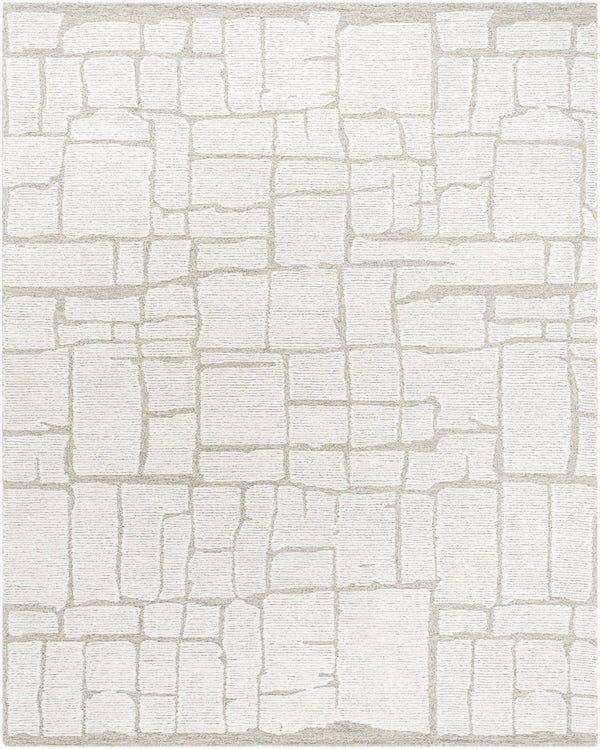 Livabliss Bianca Hand Tufted Wool Accent Rug Soft Textured Pile for Entryways and Bedside Areas Ivory, Stone Gr 9' x 12' BNC2301-912