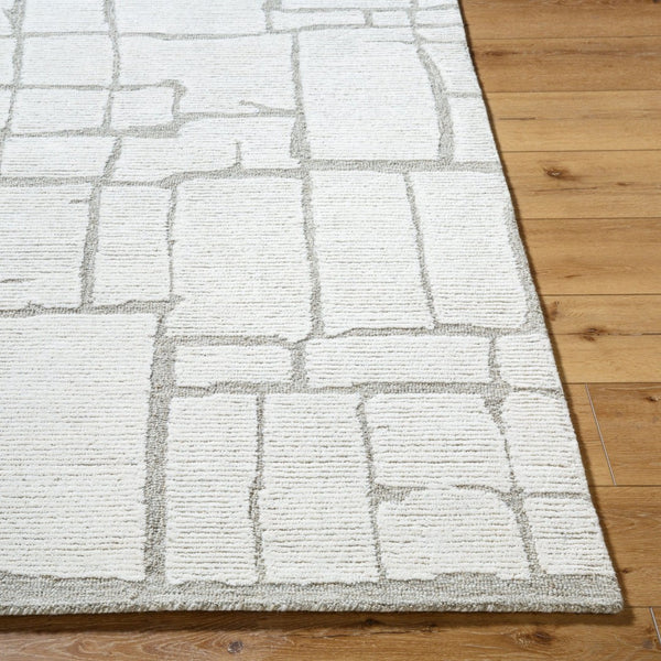 Livabliss Bianca Hand Tufted Wool Accent Rug Soft Textured Pile for Entryways and Bedside Areas Ivory, Stone Gr 9' x 12' BNC2301-912