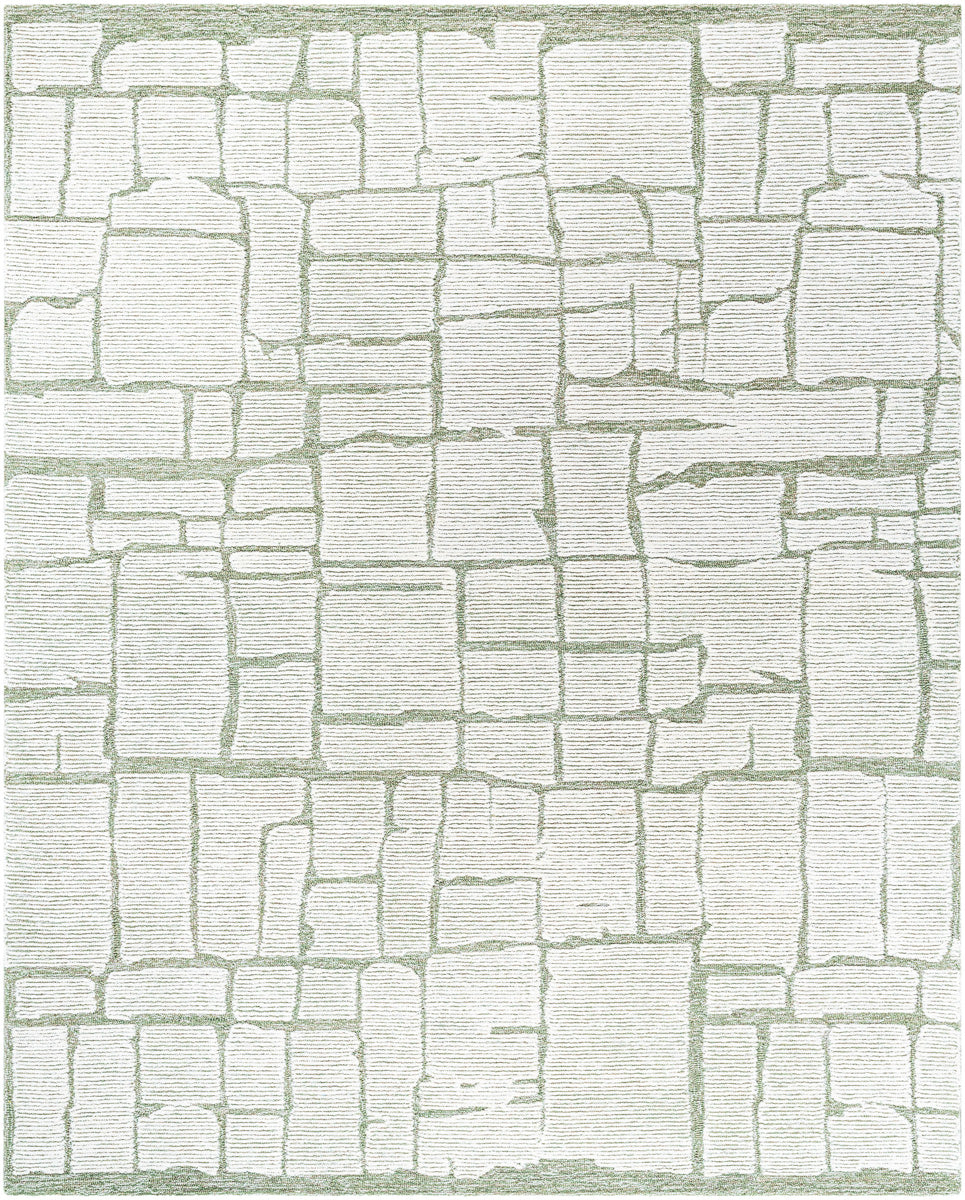 Bianca BNC-2302 9' x 12' Handmade Rug BNC2302-912  Light Silver, Off-White, White, Ash, Sage Surya