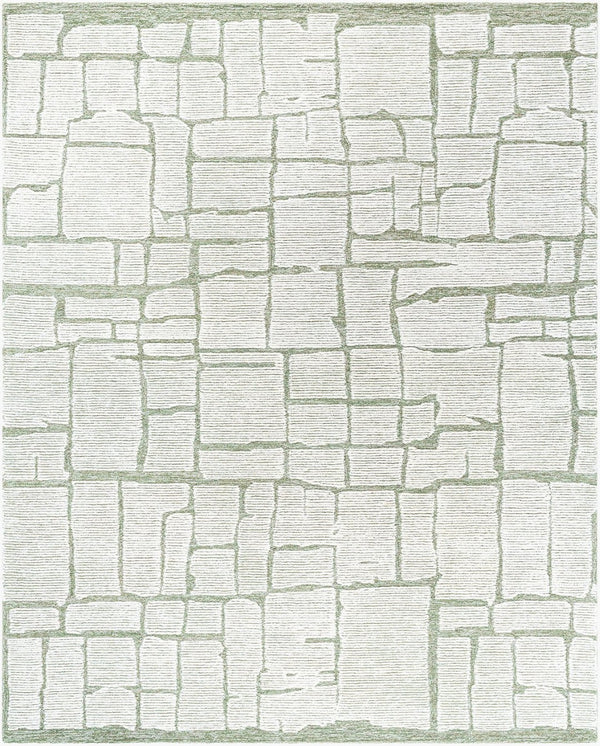 Livabliss Bianca Hand-tufted Pure Wool Accent Rug Artisan Crafted for Entryways and Small Spaces Sage, Ivory 9' x 12' BNC2302-912