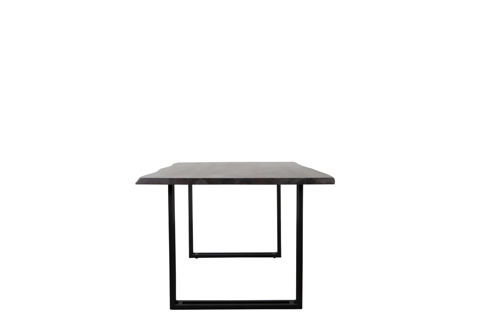 Porter Designs Porter Manzanita Live Edge Solid Sheesham Wood Dining Table With Customizable Metal Base, Gray Gray Wood 07-196-01-7030w-kit