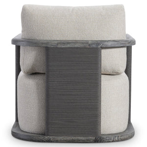 Bernhardt Bernhardt Andros Teak Swivel Patio Chair with Rope Panels and Deep Cushioned Seat O2782SA