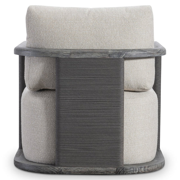 Bernhardt Bernhardt Andros Teak Swivel Patio Chair with Rope Panels and Deep Cushioned Seat O2782SA