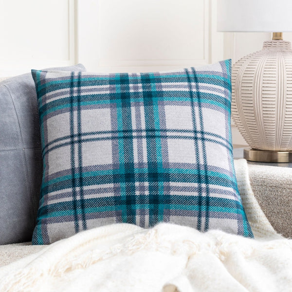 Surya Benji Farmhouse Cottage Square Accent Pillow Polyester Fill for Sofa or Bedroom BNJ002-2222P