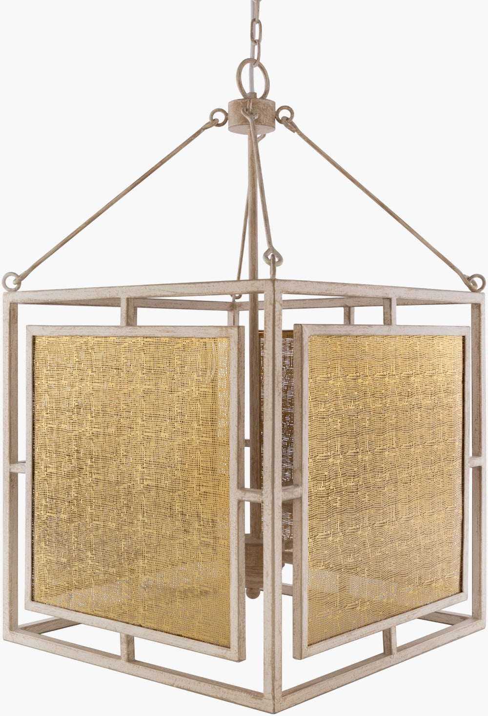 Surya Brynlee Pendant Light - 29"L X 18"W X 18"H - Handcrafted Global Elegance For Eclectic Home Décor Fixture, Beige Iron Bnl-001