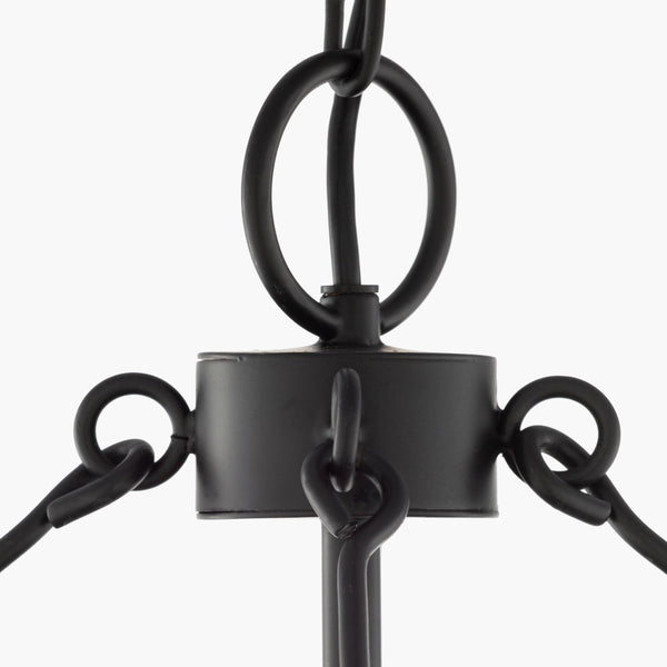 Surya Brynlee Pendant Light - 29"L X 18"W X 18"H - Handcrafted Global Elegance For Eclectic Home Décor Fixture, Black Iron Bnl-002