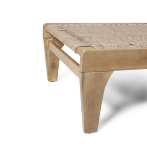 English Elm Christopher Knight Home® - BENFIELD Chaise Lounge Light Brown Wicker with Acacia Wood Frame, Weather-Resistant Reclining Comfort 73261.00MLBRN