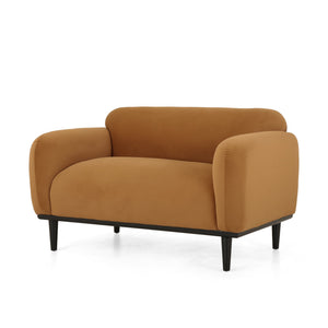 English Elm Loveseat Boucle Velvet Curved Birch Frame Compact Seating for Modern Living Rooms 74315.00TUMR