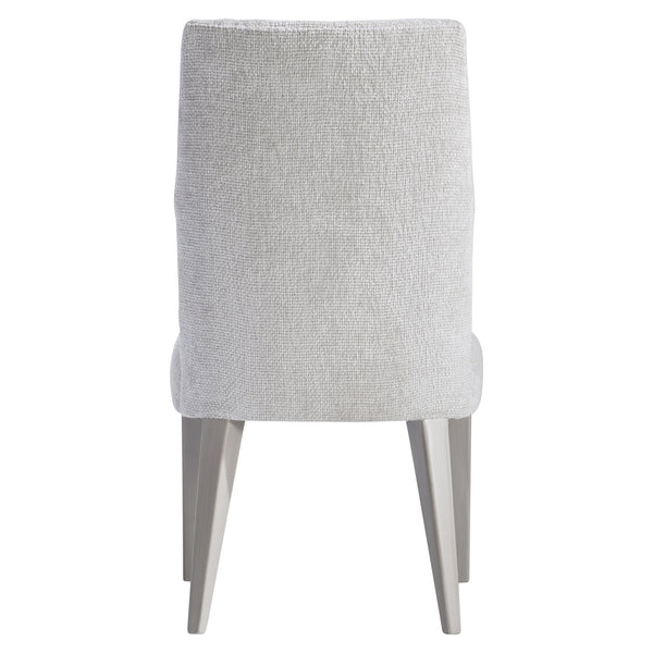 Bernhardt Bernhardt Stratum Side Chair — Upholstered Curved Back, Mist Wood Legs, Ergonomic Glam Dining Seat 325541