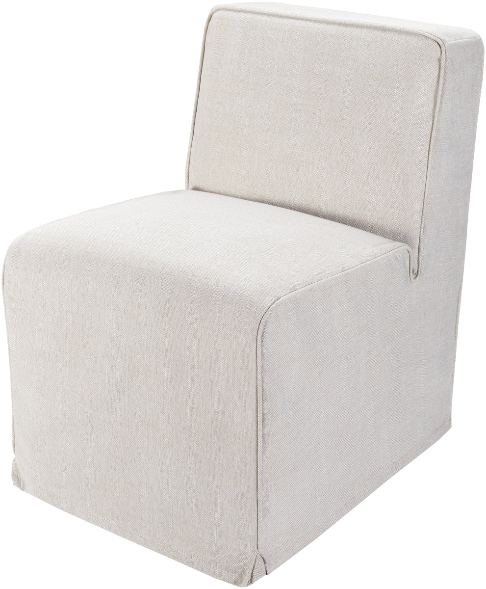 Bonner BNNR-001 33"H x 22"W x 30"D, 33"H x 22"W x 30"D Dining Chair BNNR001-332230  Upholstery: Light Beige; Base: Black Surya