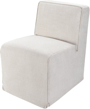 Bonner BNNR-001 33"H x 22"W x 30"D, 33"H x 22"W x 30"D Dining Chair BNNR001-332230  Upholstery: Light Beige; Base: Black Surya