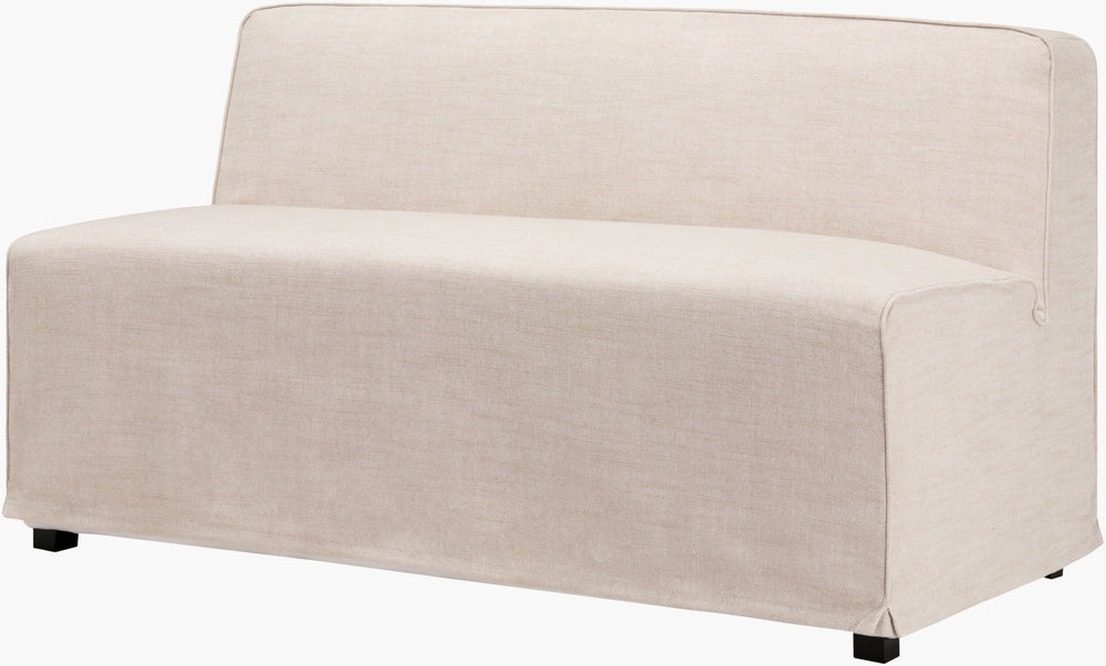 Surya Bonner Elegant 33"H X 60"W X 30"D Upholstered Bench - Cozy, Stylish, And Easy To Maintain Seating Base, Beige Hemp,Polyester,Rubber Wood,Polyurethane Foam,Dacron Bnnr002-336030