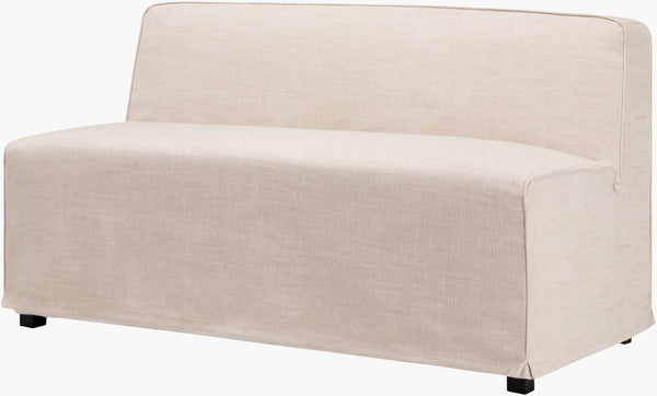 Surya Bonner Elegant 33"H X 60"W X 30"D Upholstered Bench - Cozy, Stylish, And Easy To Maintain Seating Base, Beige Hemp,Polyester,Rubber Wood,Polyurethane Foam,Dacron Bnnr002-336030