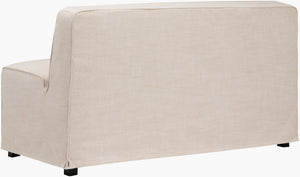 Surya Bonner Elegant 33"H X 60"W X 30"D Upholstered Bench - Cozy, Stylish, And Easy To Maintain Seating Base, Beige Hemp,Polyester,Rubber Wood,Polyurethane Foam,Dacron Bnnr002-336030
