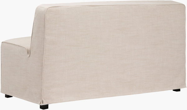 Surya Bonner Elegant 33"H X 60"W X 30"D Upholstered Bench - Cozy, Stylish, And Easy To Maintain Seating Base, Beige Hemp,Polyester,Rubber Wood,Polyurethane Foam,Dacron Bnnr002-336030
