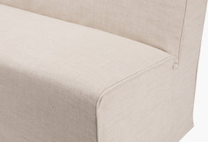 Surya Bonner Elegant 33"H X 60"W X 30"D Upholstered Bench - Cozy, Stylish, And Easy To Maintain Seating Base, Beige Hemp,Polyester,Rubber Wood,Polyurethane Foam,Dacron Bnnr002-336030